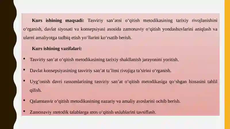 TASVIRIY SAN’ATNI O‘QITISHINING QISQACHA TARIXI 4