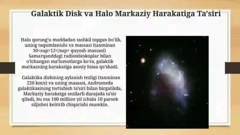 Galaktika astranomiyasi Sentroidlar xarakati 4