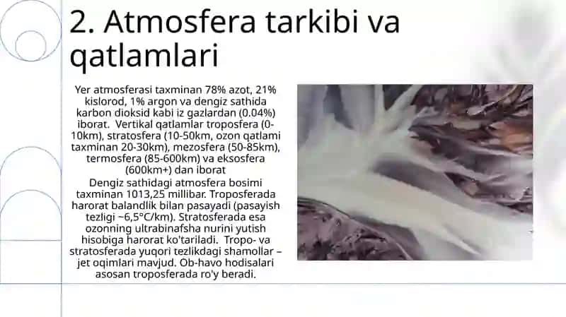 Yer atmosferasi va kora 4