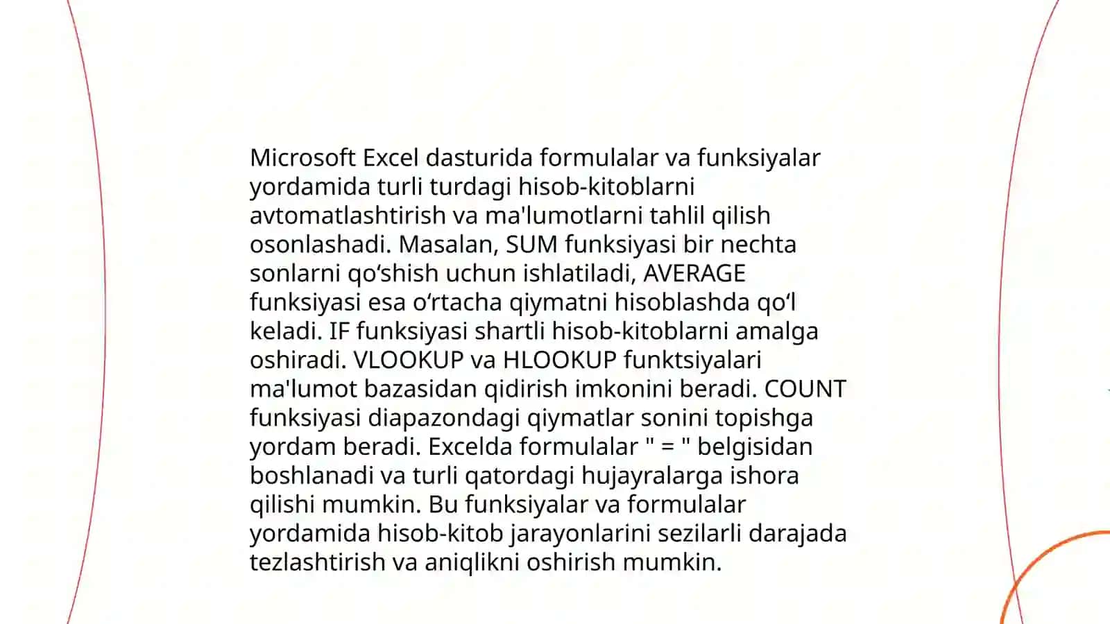Microsoft Excelda ma'lumotlarni tartiblash 4