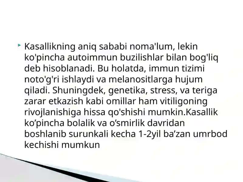 VITILIGONING ZAMONAVIY DAVOLASH USULI 4