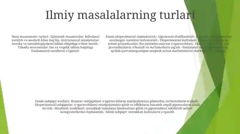 Ilmiy Nazariyalar va Uning Tarkibiy Qismlari 4