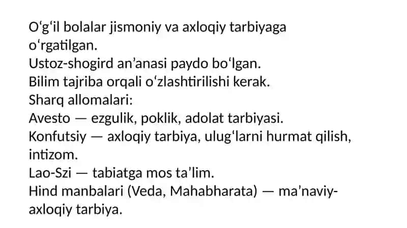 PEDAGOGIK G‘OYALARNING RIVOJLANISH BOSQICHLARI 4
