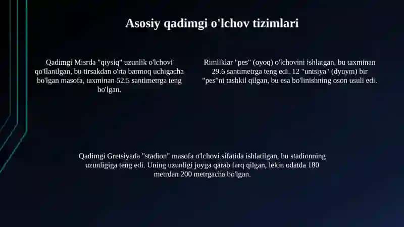 Qadimgi o'lchov birliklar 4