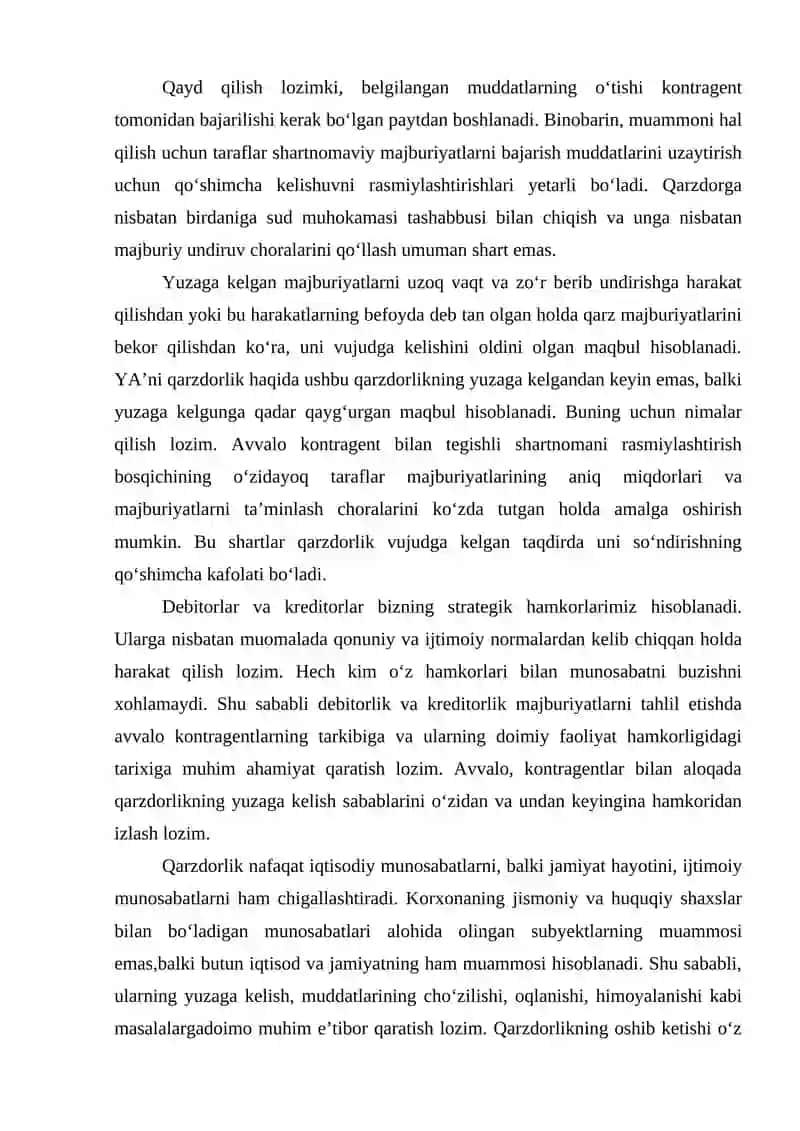 Debitorlik va kreditorlik qarzlari tahlili 4