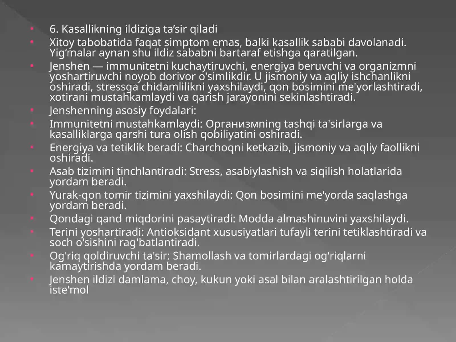 Shifobaxsh yigʻmalar 4