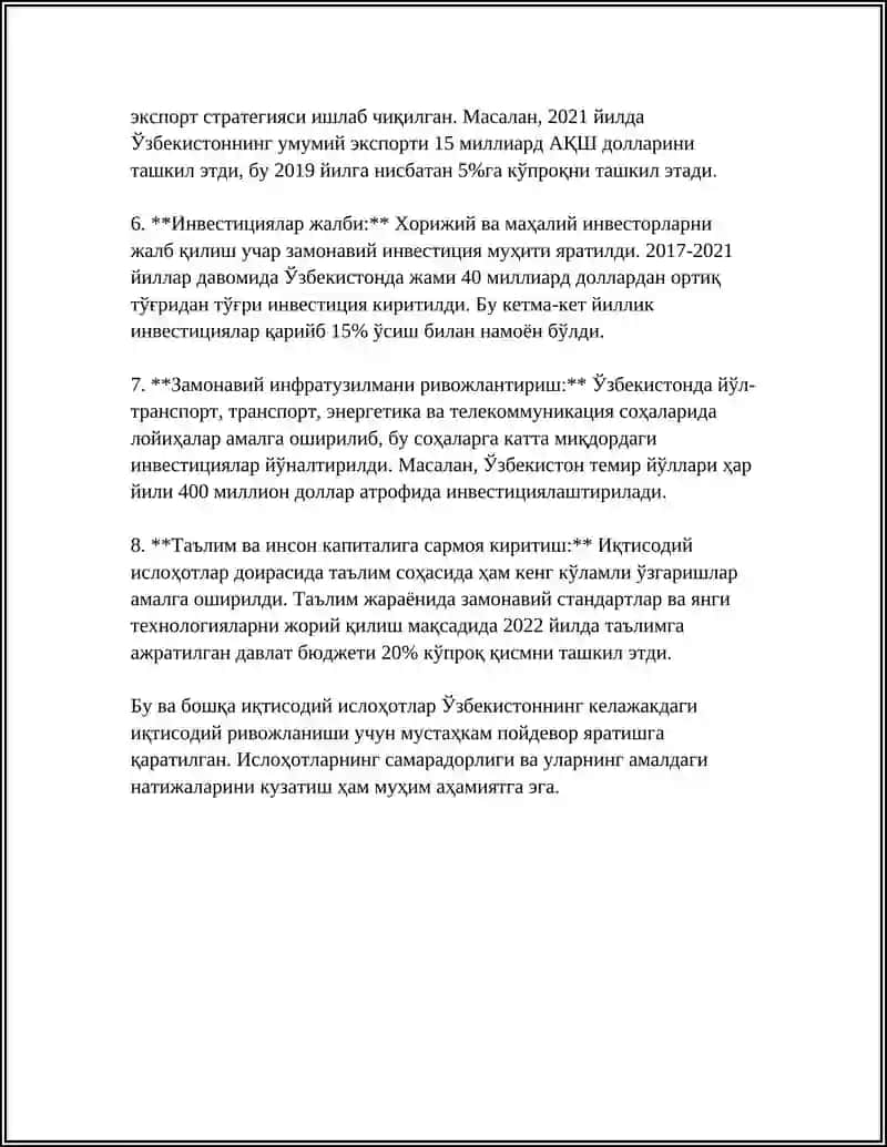 O'ZBEKISTON MUSTQALI TARAQQIYOT YO'LIDA 4