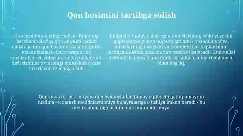 Qon Tomir Endoteliysining Funksiyalari 4