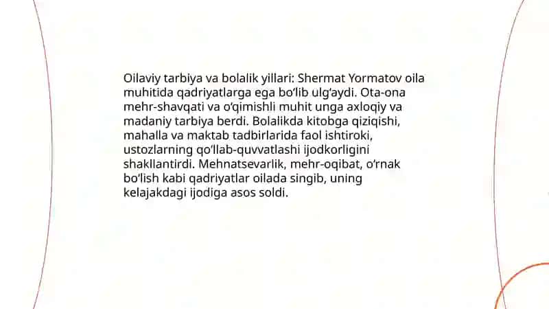 Shermat Yormatov hayoti va ijodi 4
