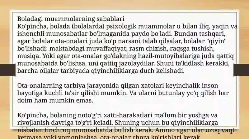 Bolalardagi psixologik muammolar 4
