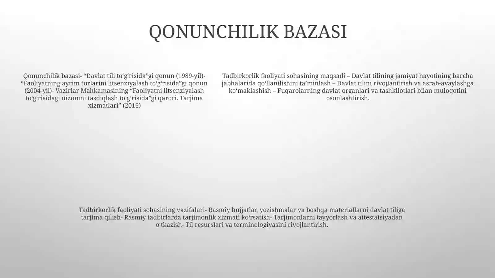 Davlat Tilida Ish Yuritish Sohasining MaqsadiVaVazifalari 4