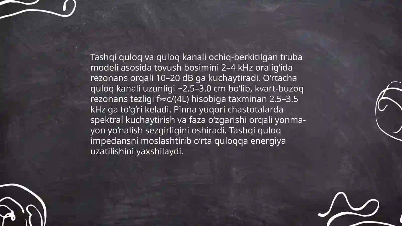 Eshitish sistemasining fizik xususiyatlari 4