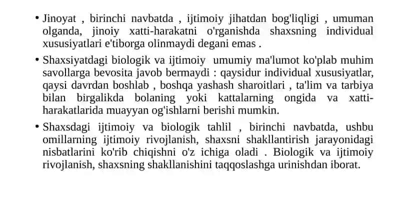 Jinoyatchi shaxsin ixtiyoriy huquqlarini aniqlash 4