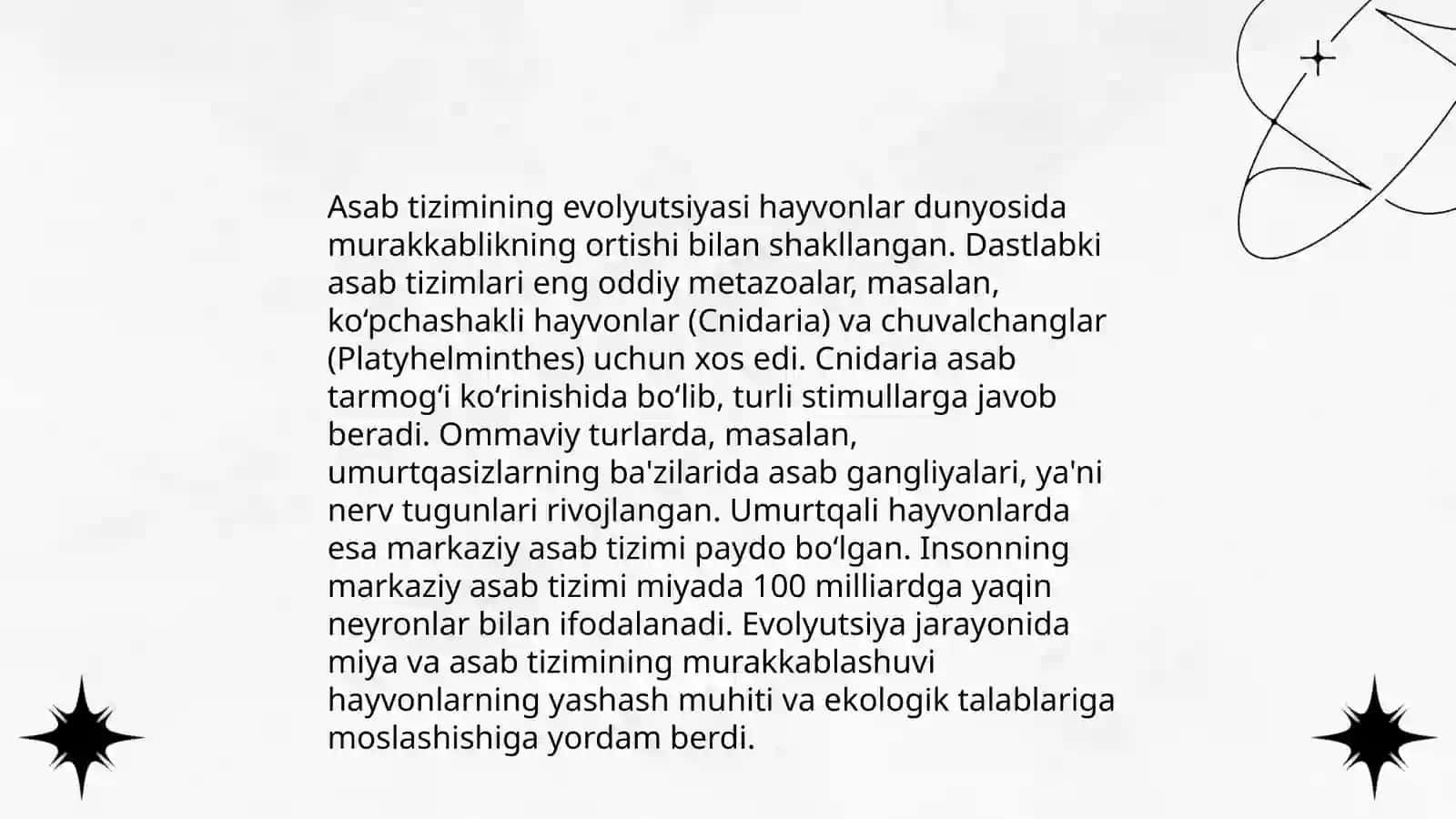 Asab tiziminin umumiy tuzilishi 4