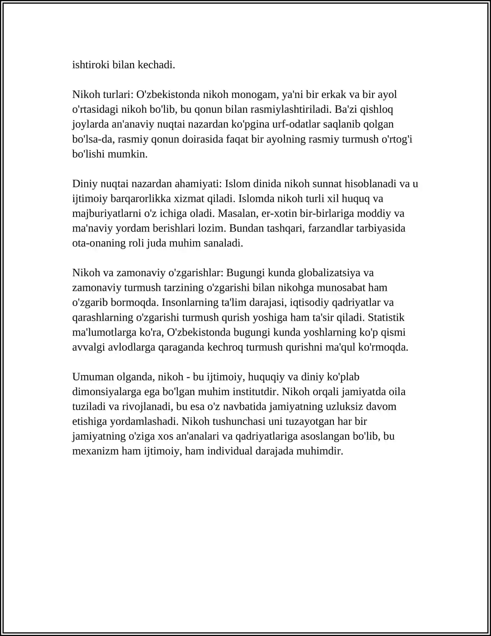 NIKOHDAN AJRALISHNI QAYD ETISH 4
