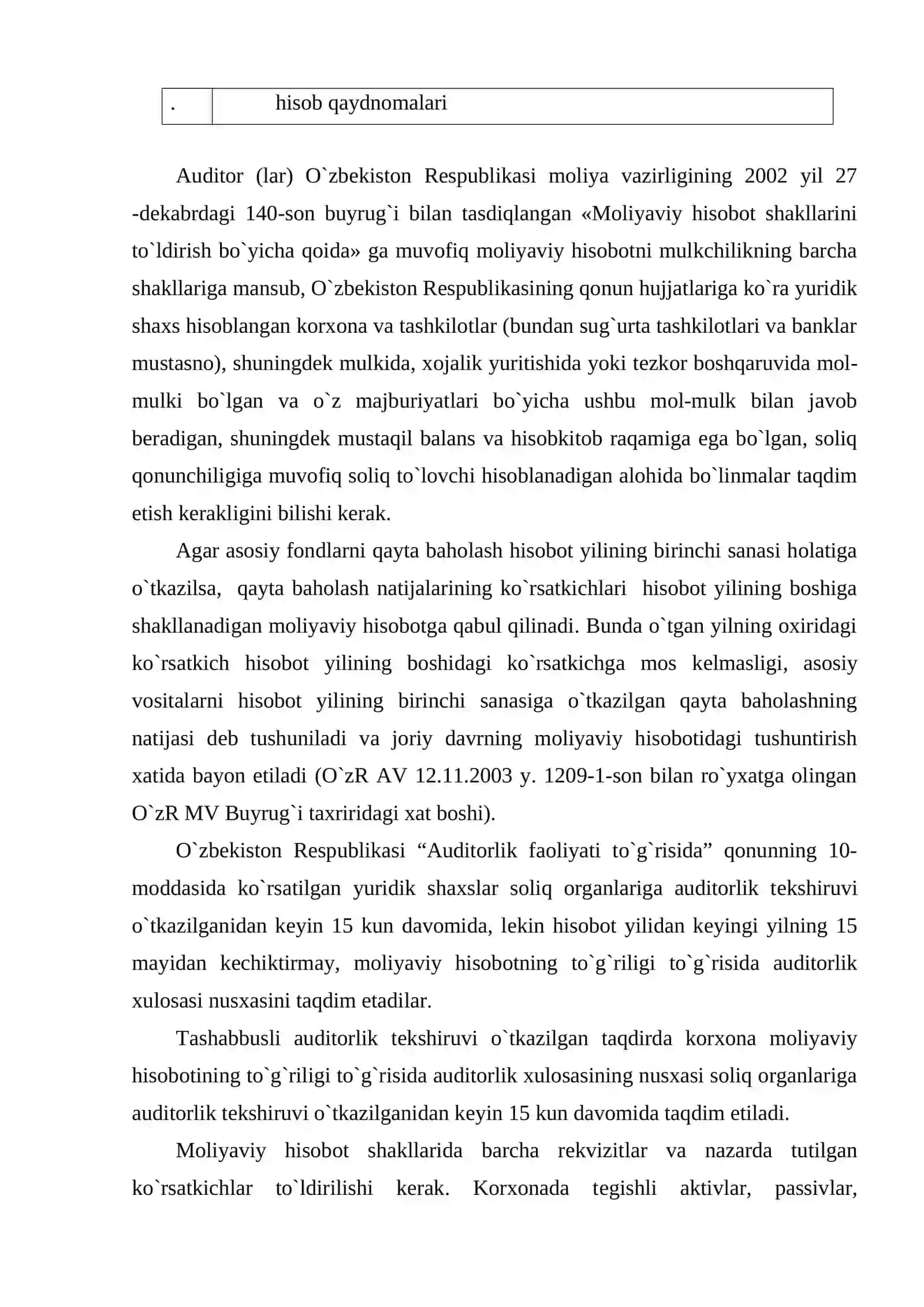 Korxona moliyaviy hisoboti auditi 4