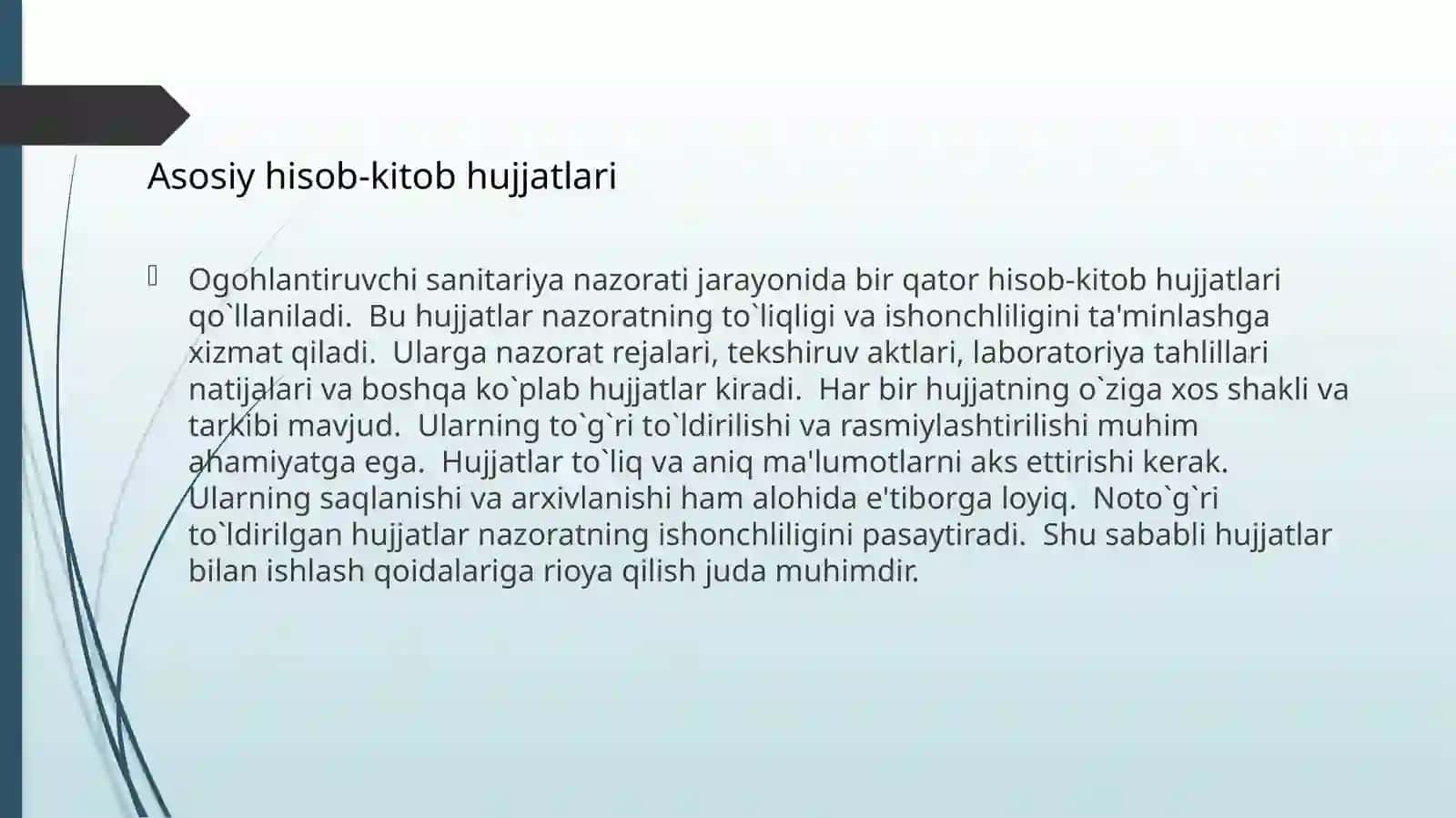 Ogohlantiruvchi Sanitariya Nazorati 4