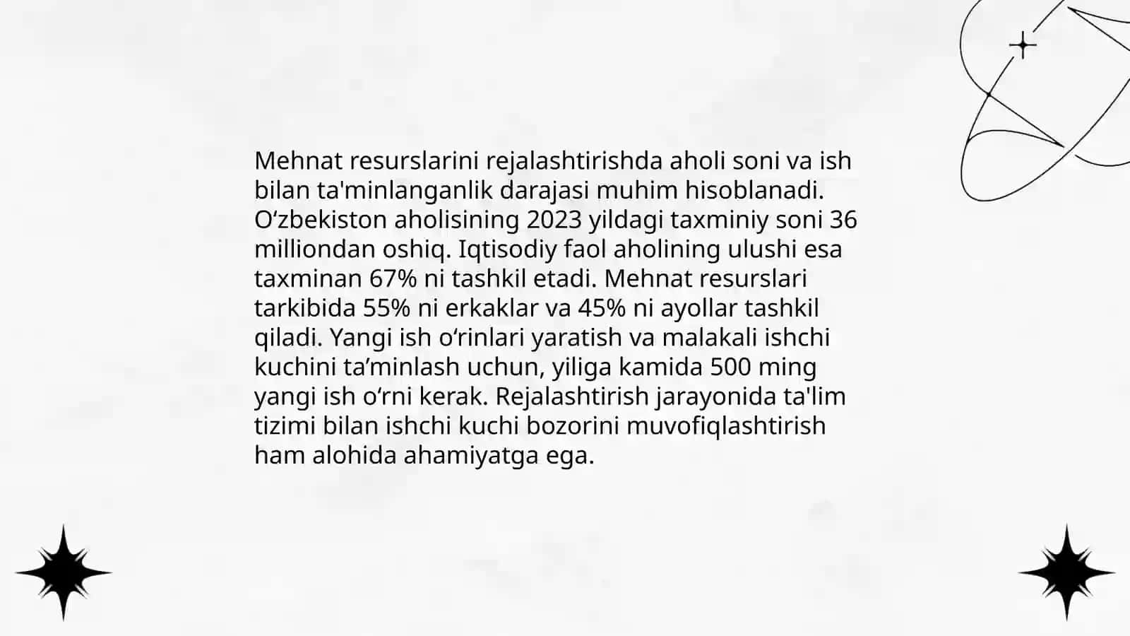 Mehnat bozori va mehnat resurslaridan foydalanish 4