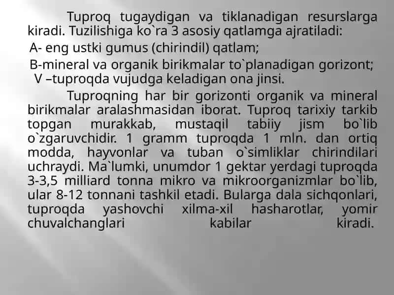 Tuproqni Muhofaza Qilish Chora Tadbirlari 4