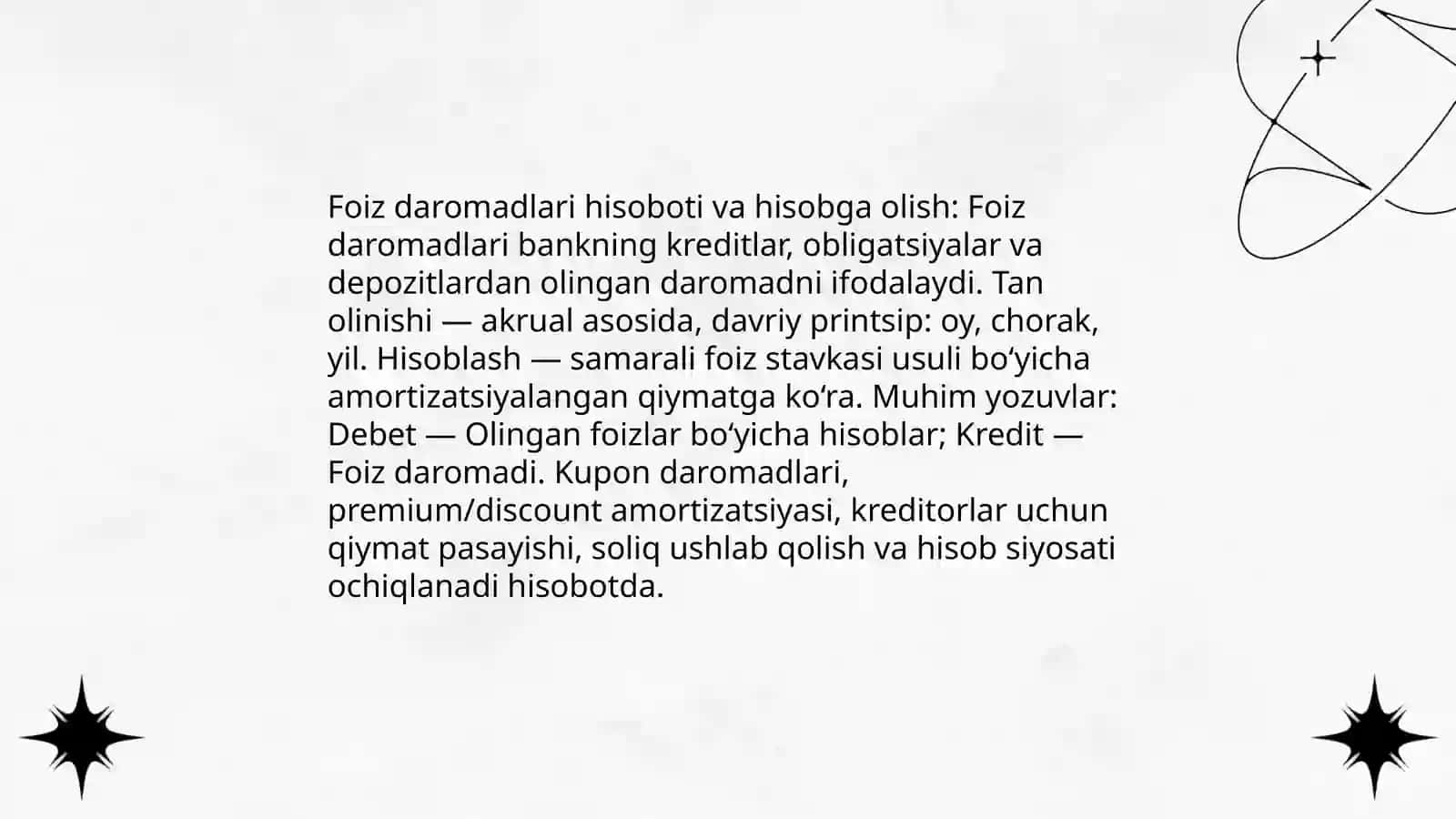 Bank daromadlari va harajatlari hisobi 4