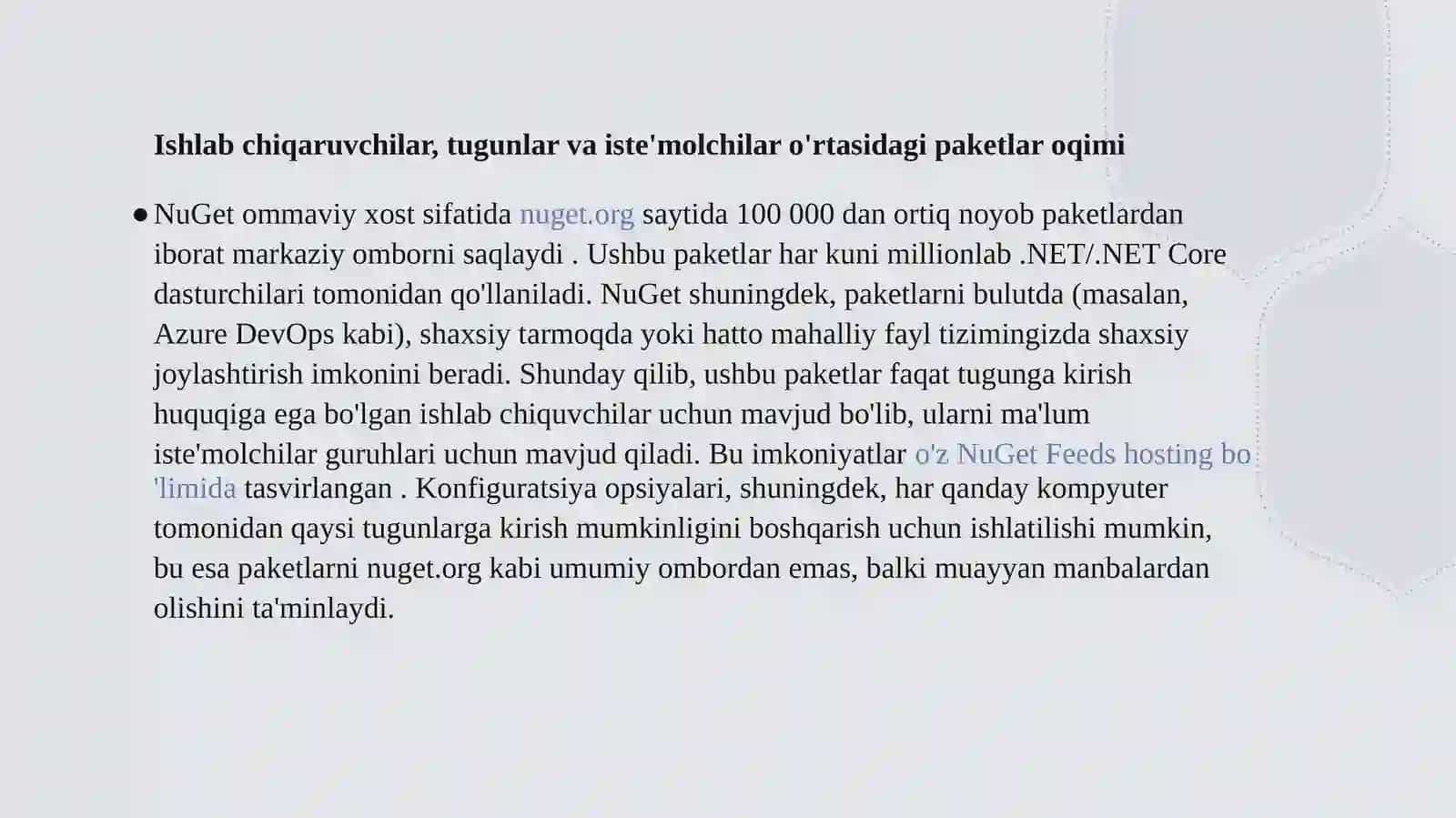 NUGET PAKETLARINI O’RNATISH 4