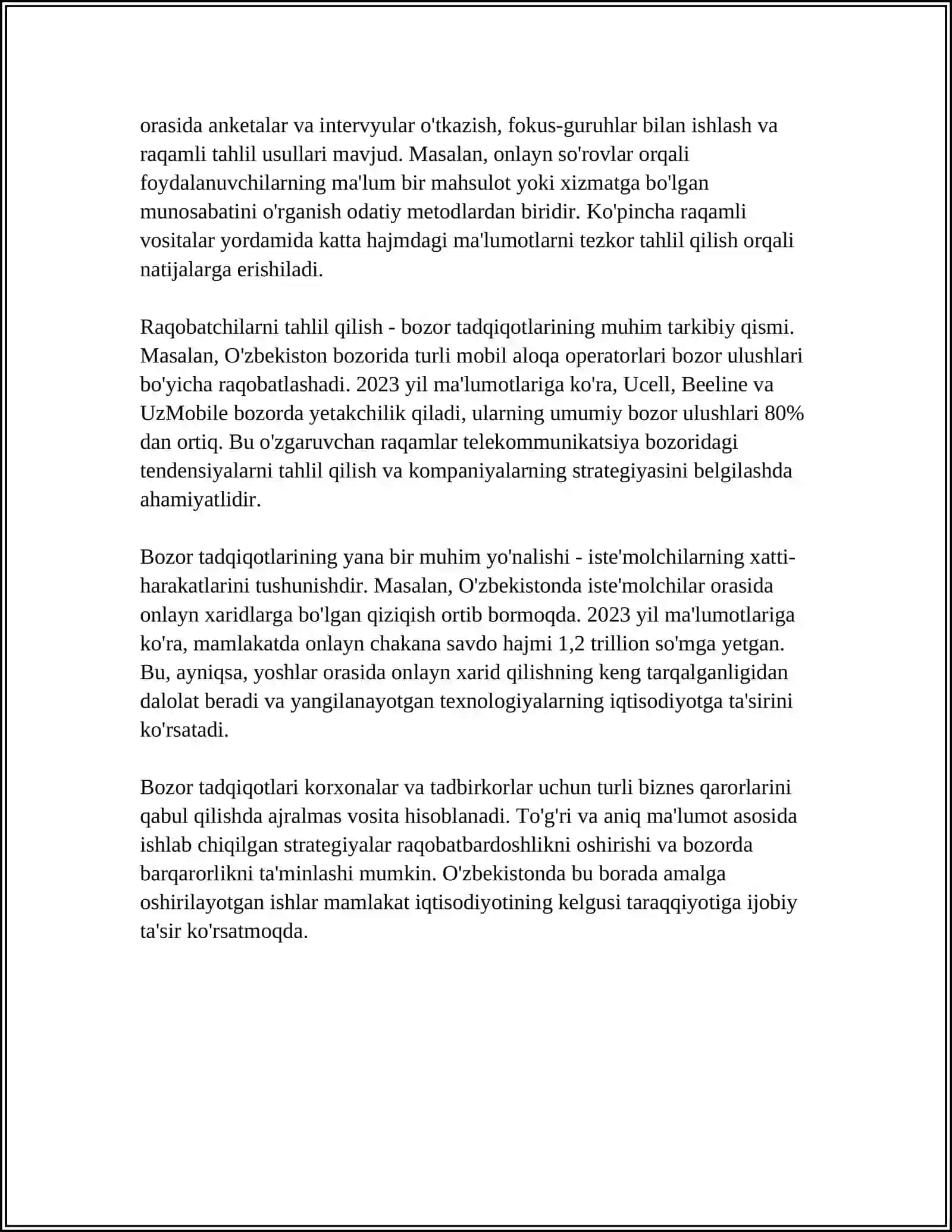 MARKETING STRATEGIYASINI MAVJUD VAZIYATGA MOSLASHTIRISH 4