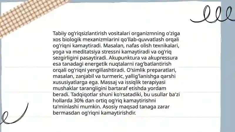Ogʻriqsizlantirish 4