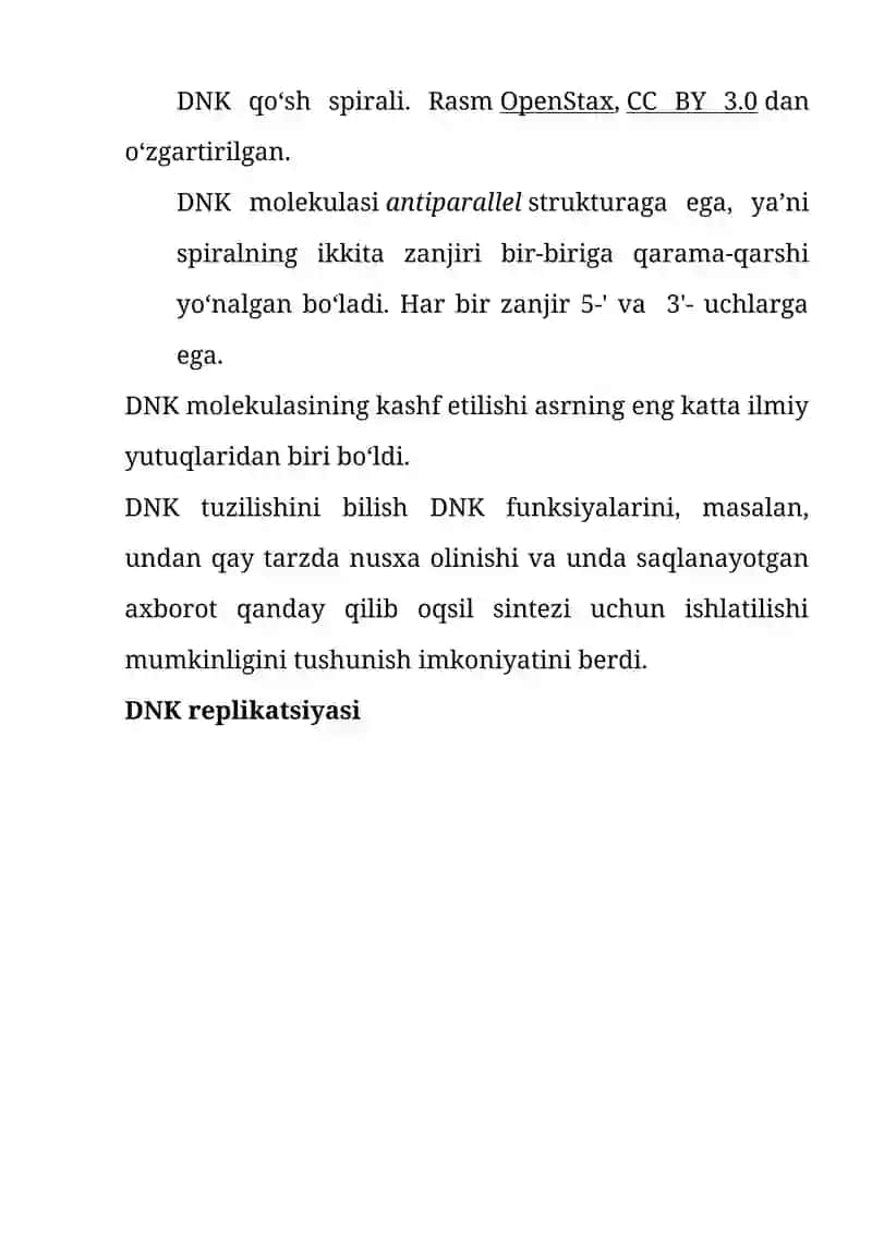 "Dnk va Rnk tuzilishi" 4