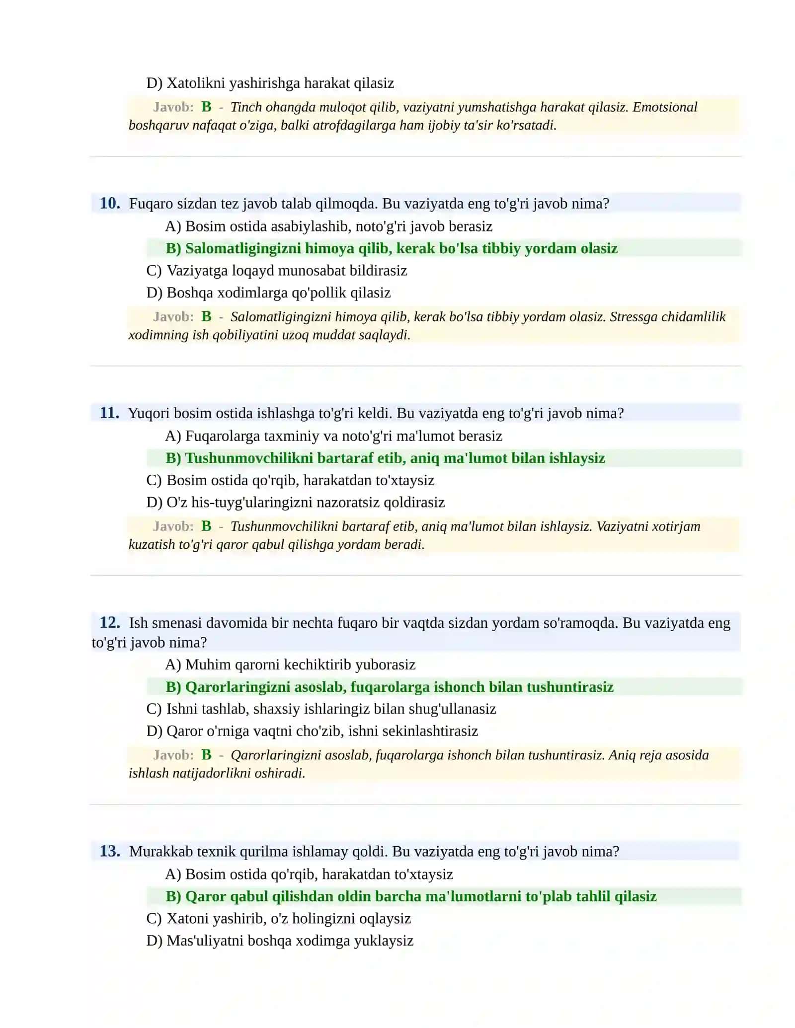PSIXOLOGIK SINOV Testlari 4
