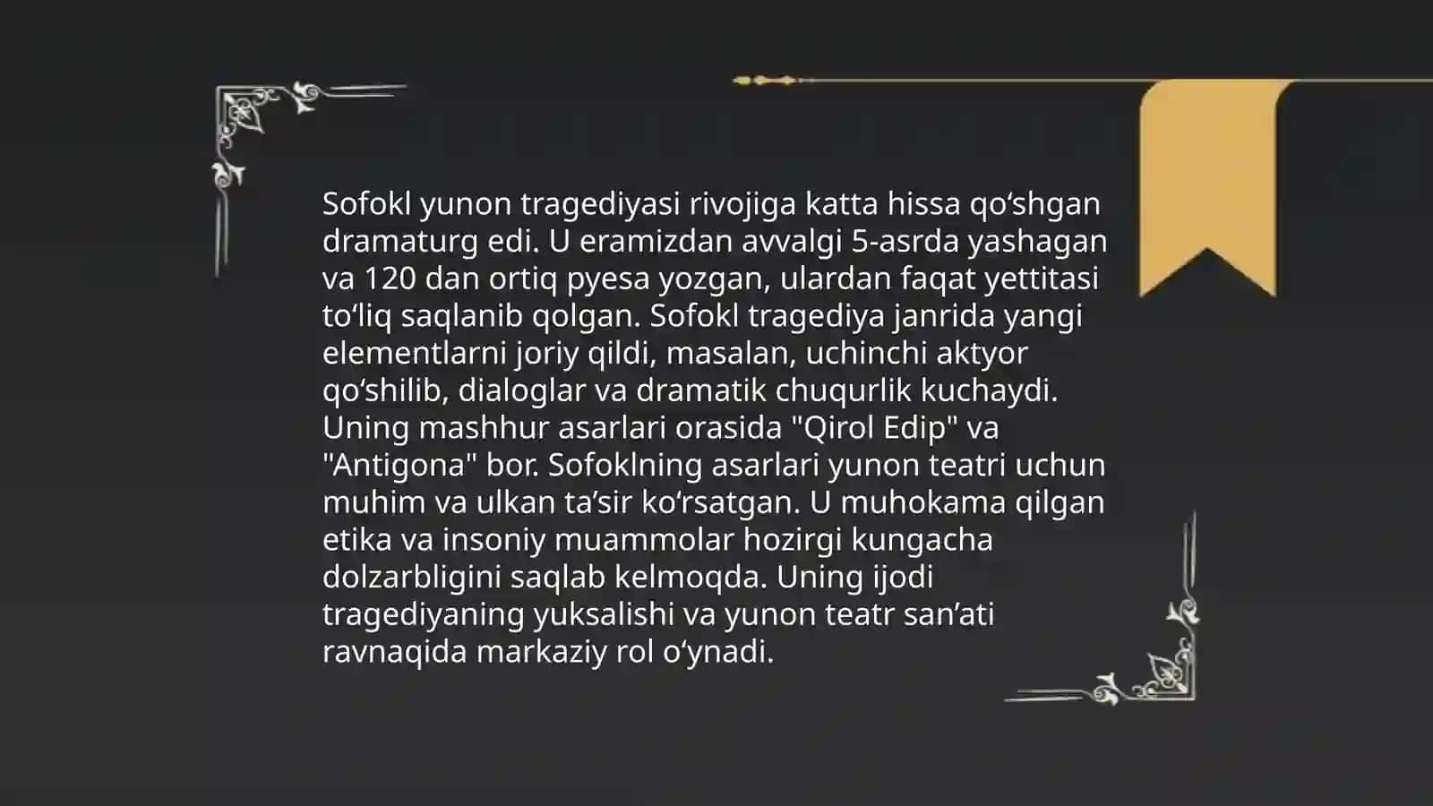 Sofoklning shoh edip tragediyasi 4
