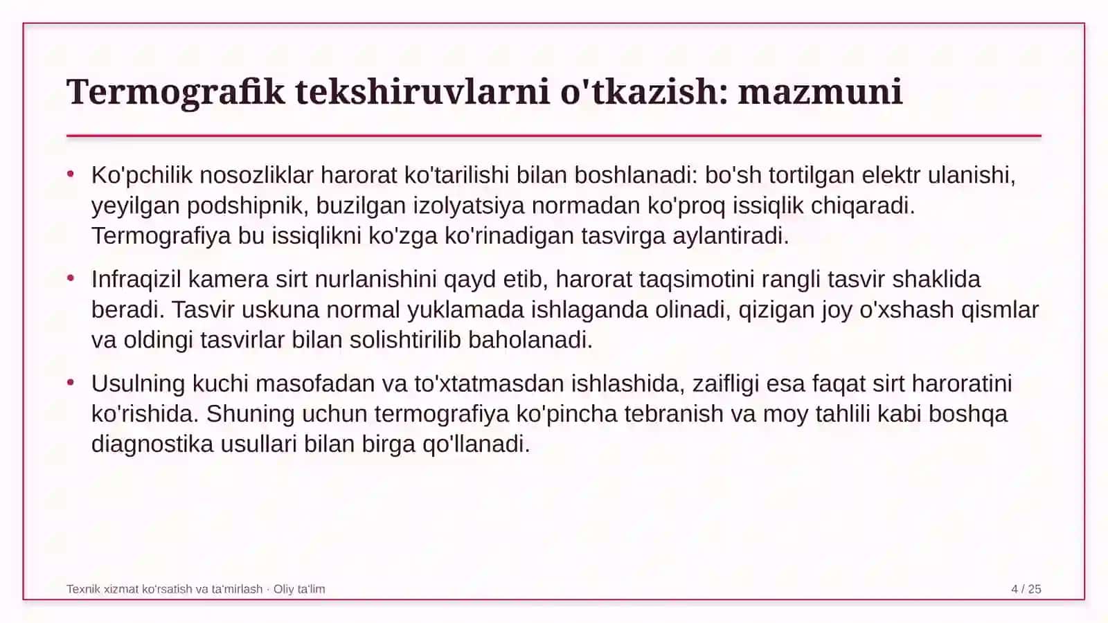 quvur transportida termografik tekshiruvlarni o'tkazish 2828 4