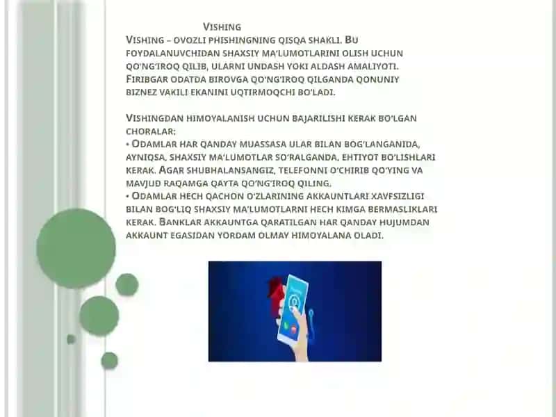 Phishing tushunchasi va predmeti 4