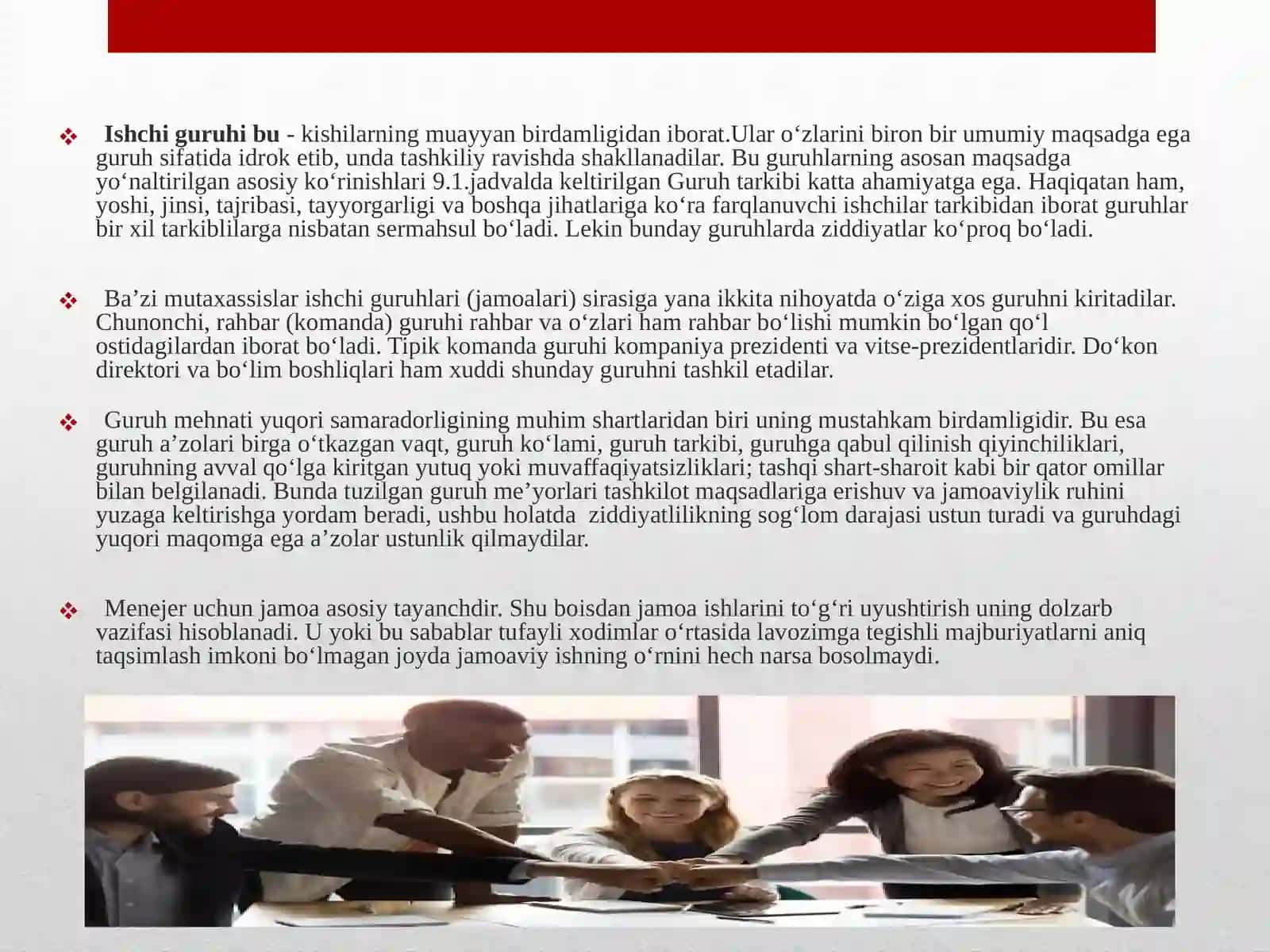 Tashkiliy axloq sifatida guruh 4