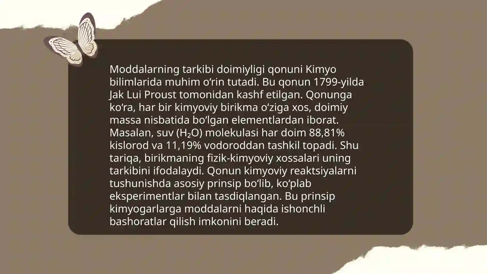 Kimyoning asosiy qonunlari. Metallarning ekvivialentini aniqlash 4