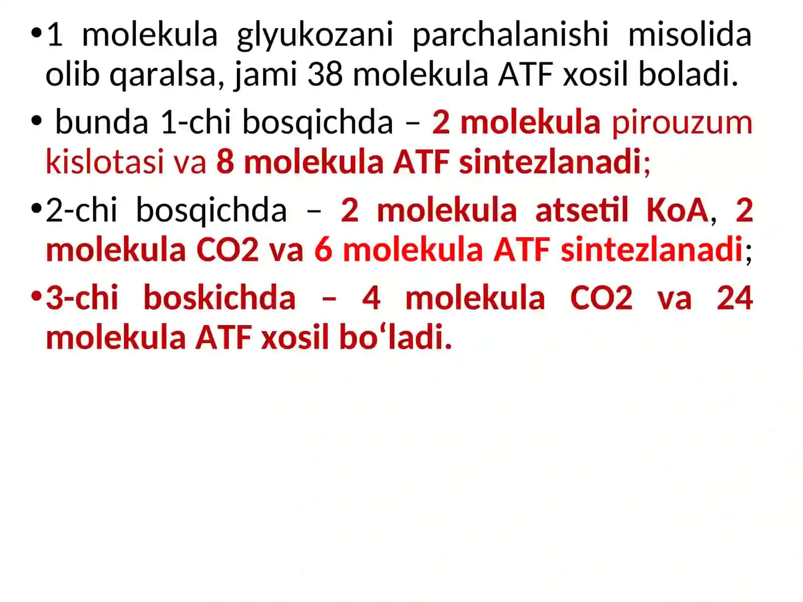 Katabolizmning umumiy yo‘llari. Uglevodlar almashinuvi 4