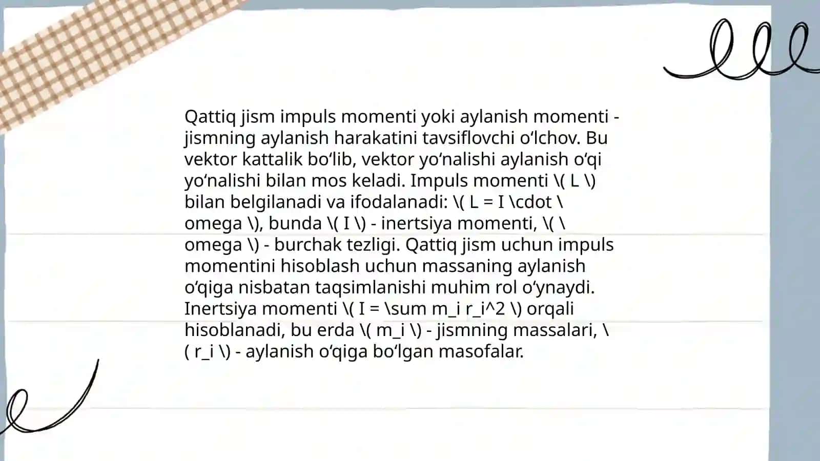 Qattiq jismning tekis parallel harakati 4