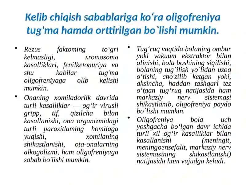 Taqdimot oligofren 4