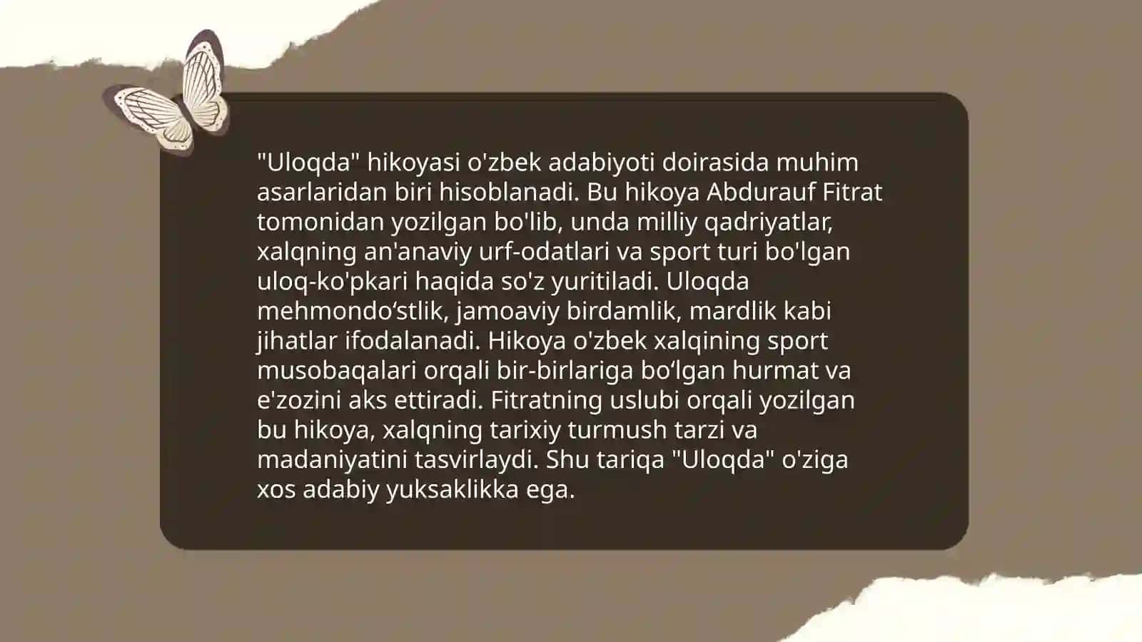 Uloqda hikoyasi tahlili 4