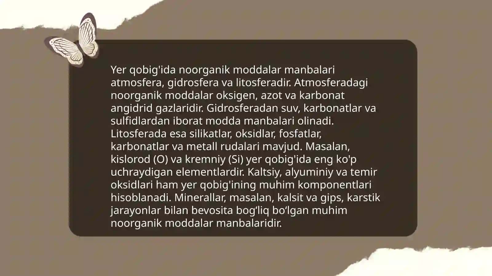 Noorganik moddalarining tabiiy manbalari 4