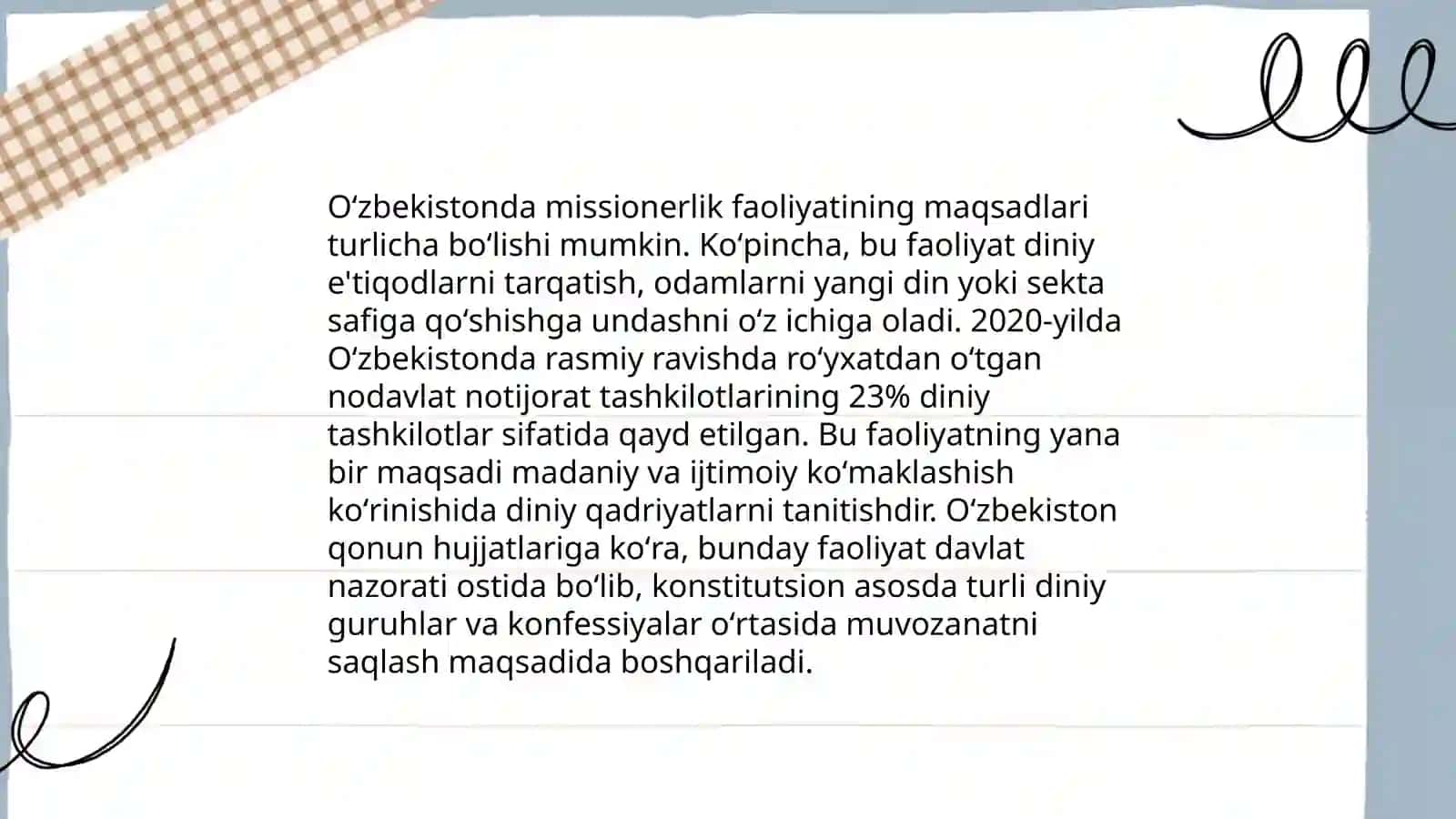 Missionerlik harakatlarining tarixiy ildizlari O'zbekistonda 4