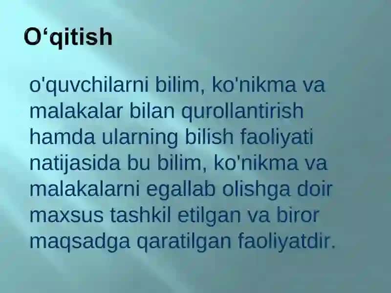O'quv fani maqsadi va vazifalari 4
