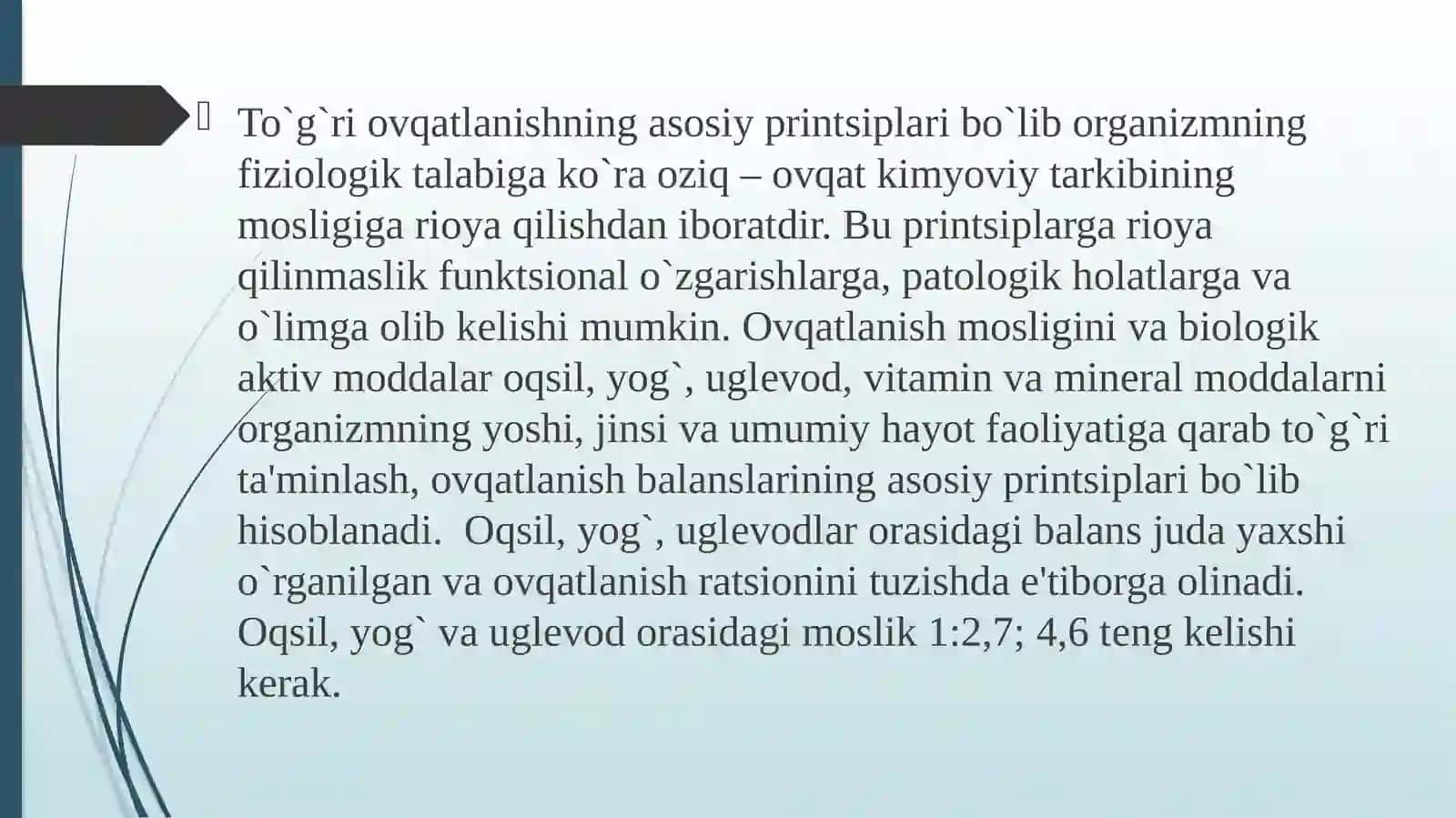 Ovqatlanishning adekvantligini tekshirish va baholash 4