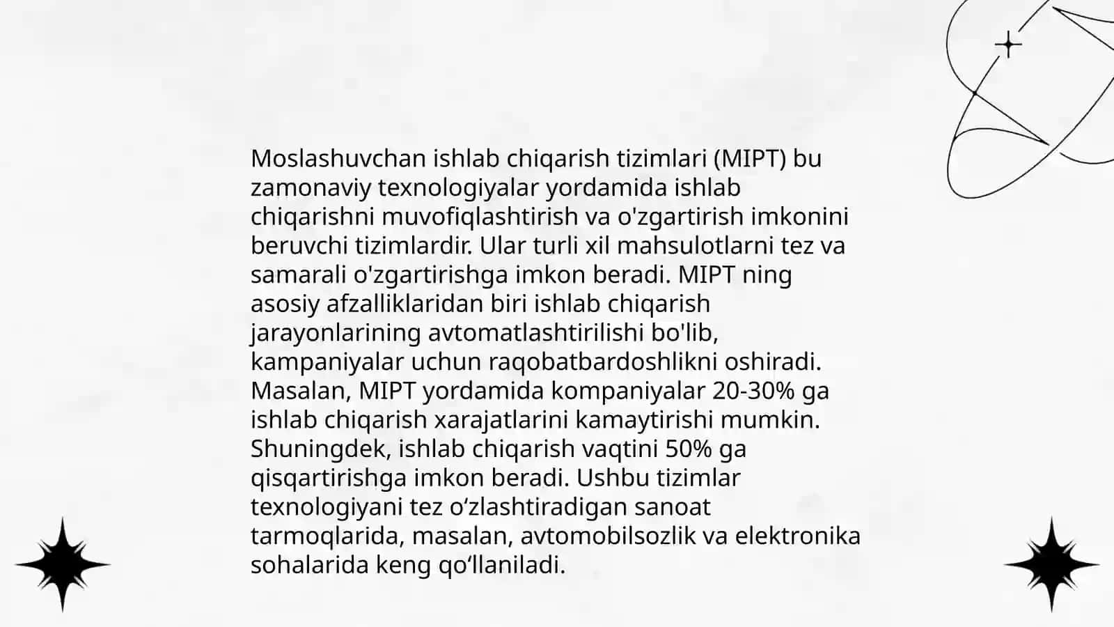 Moslashuvchan ishlab chiqarish modullari 4