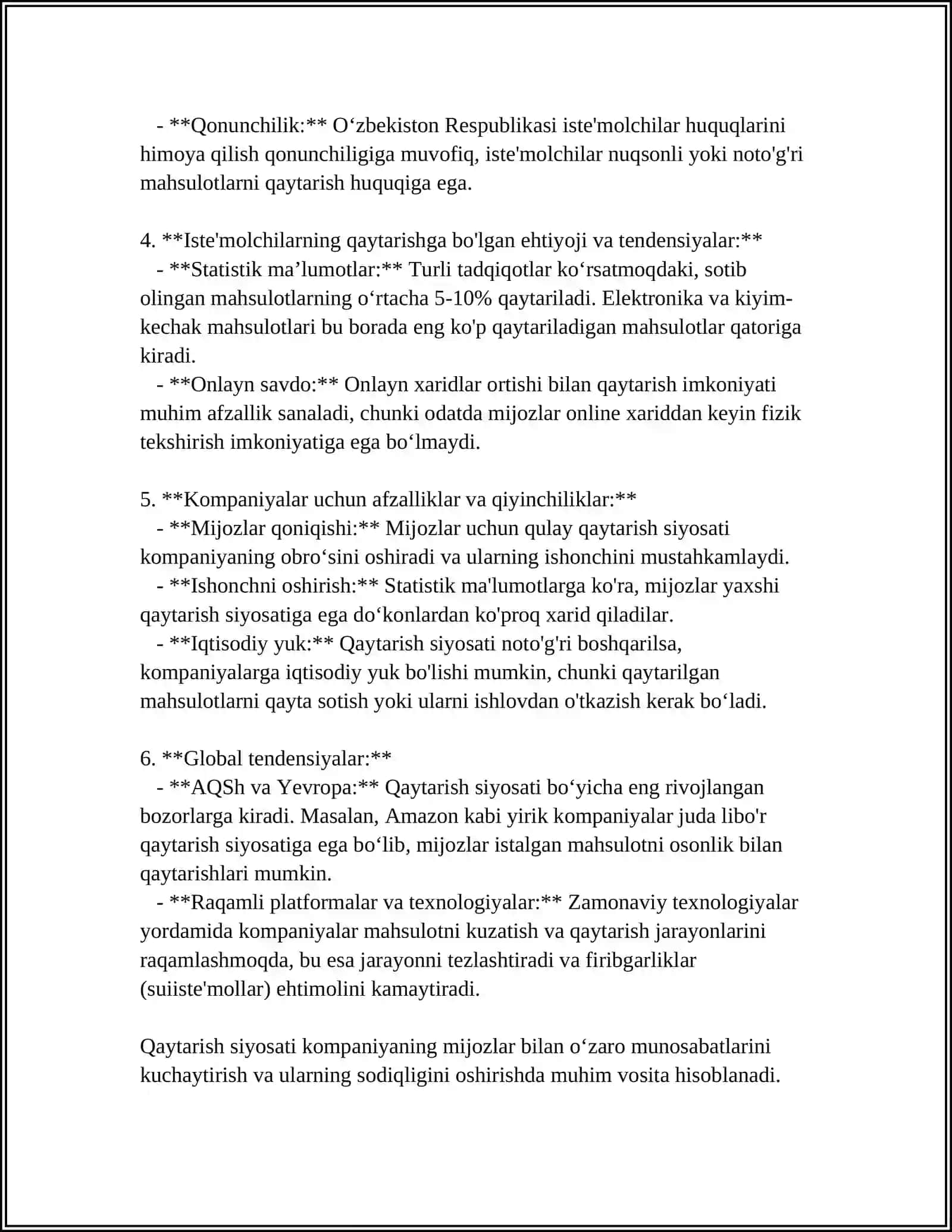 Qaytarish Siyosati 4