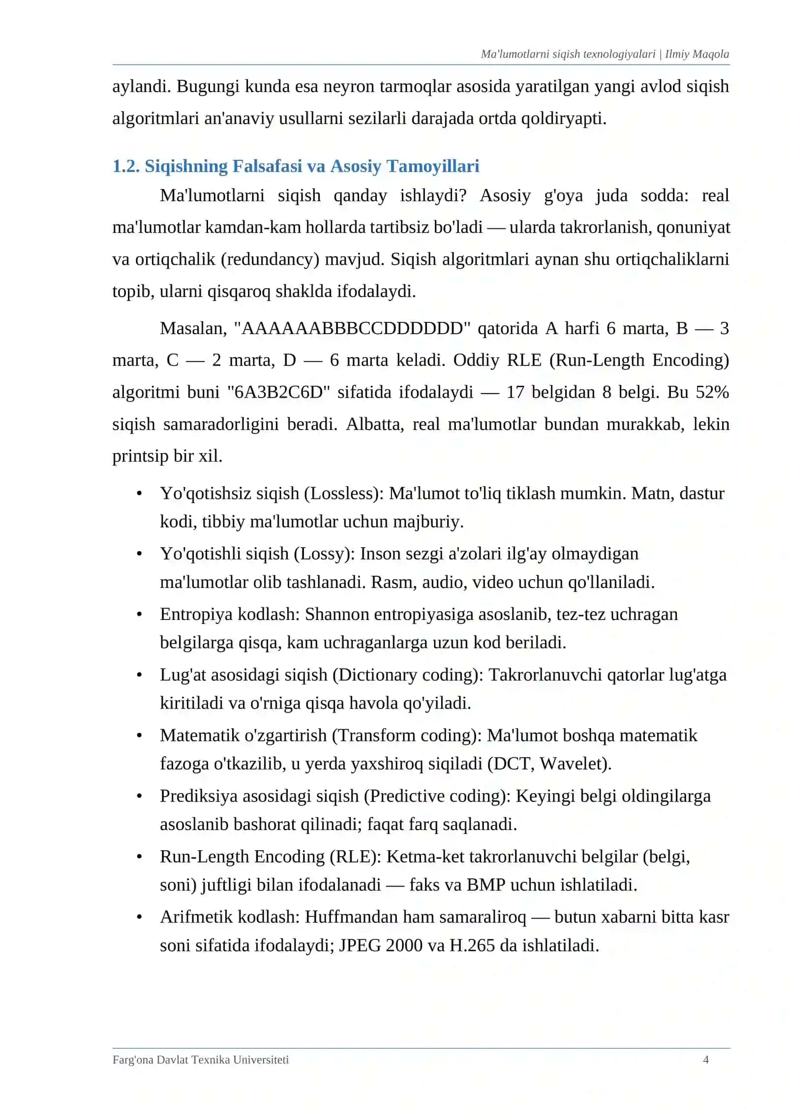 MA'LUMOTLARNI SIQISH TEXNOLOGIYALARI MAQOLA 4