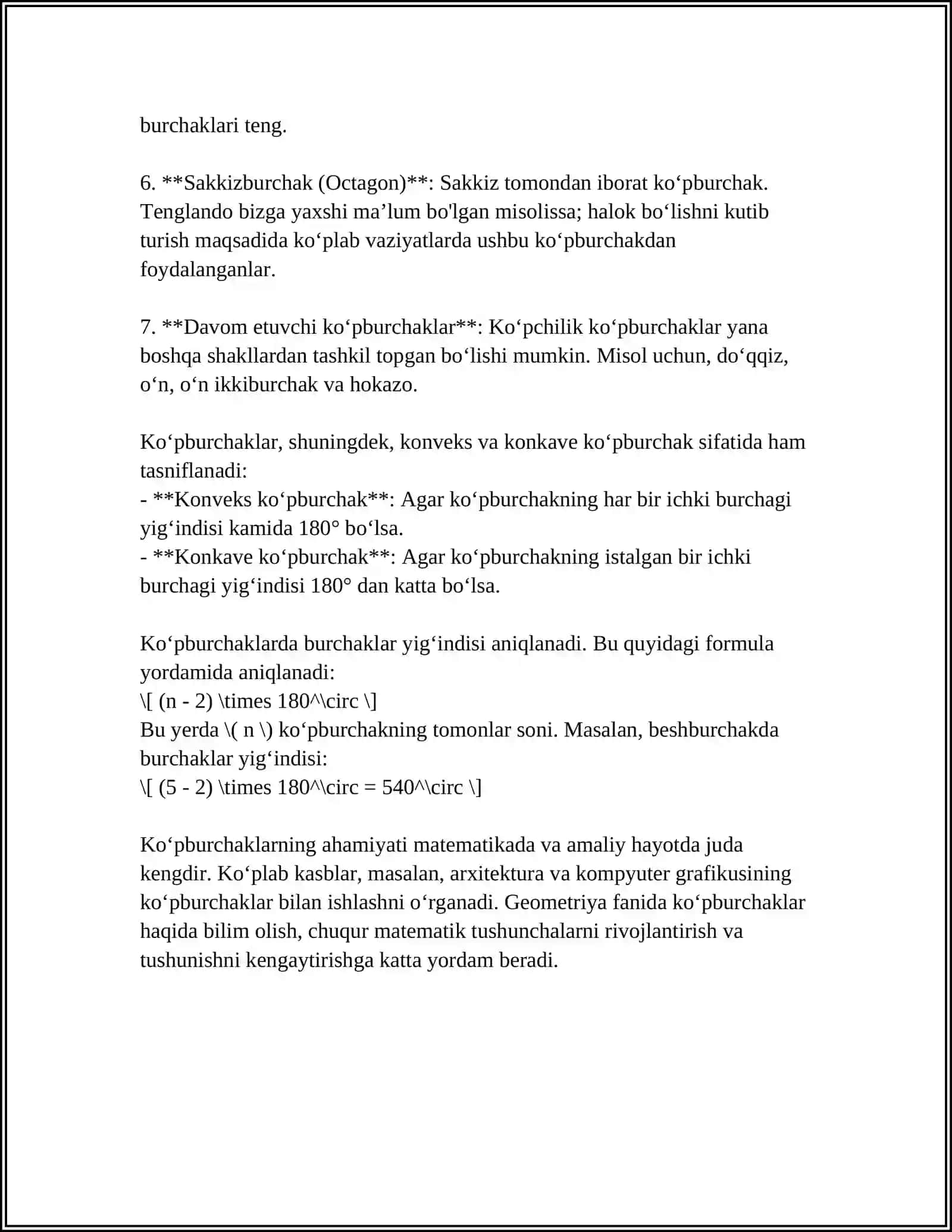 KOʻPBURCHAK PERIMETIRINI TOPISHGA DOIR MASALALAR YECHISH METODIKASI 4