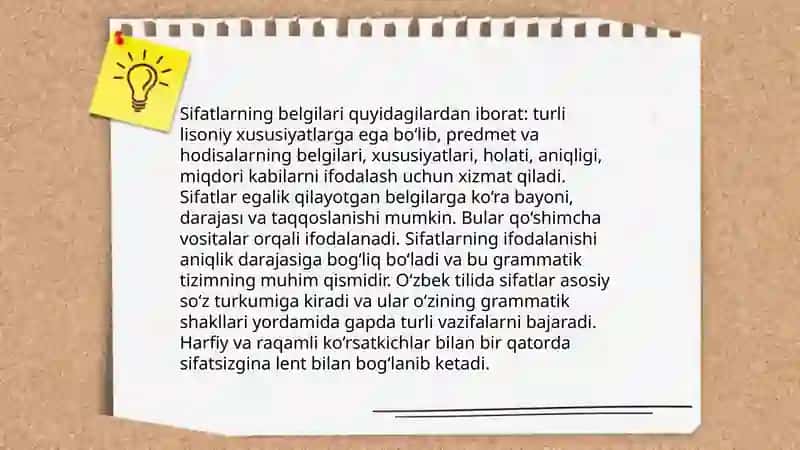 Sifat so‘z turkumi 4
