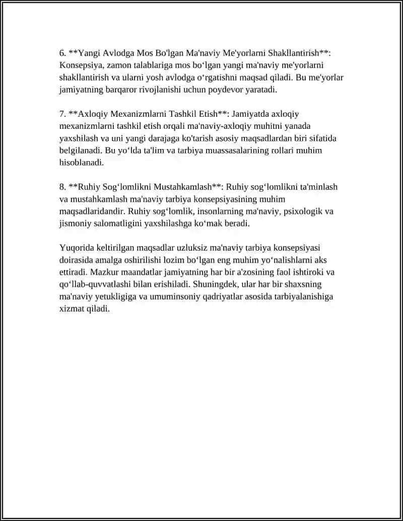 Uzluksiz Ma'naviy Tarbiya Konsepsiyasi 4