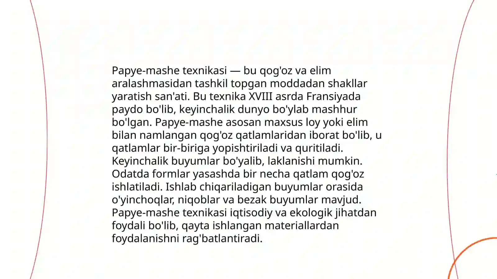 Pape-mashe haqida taqdimot tayyorlash 4