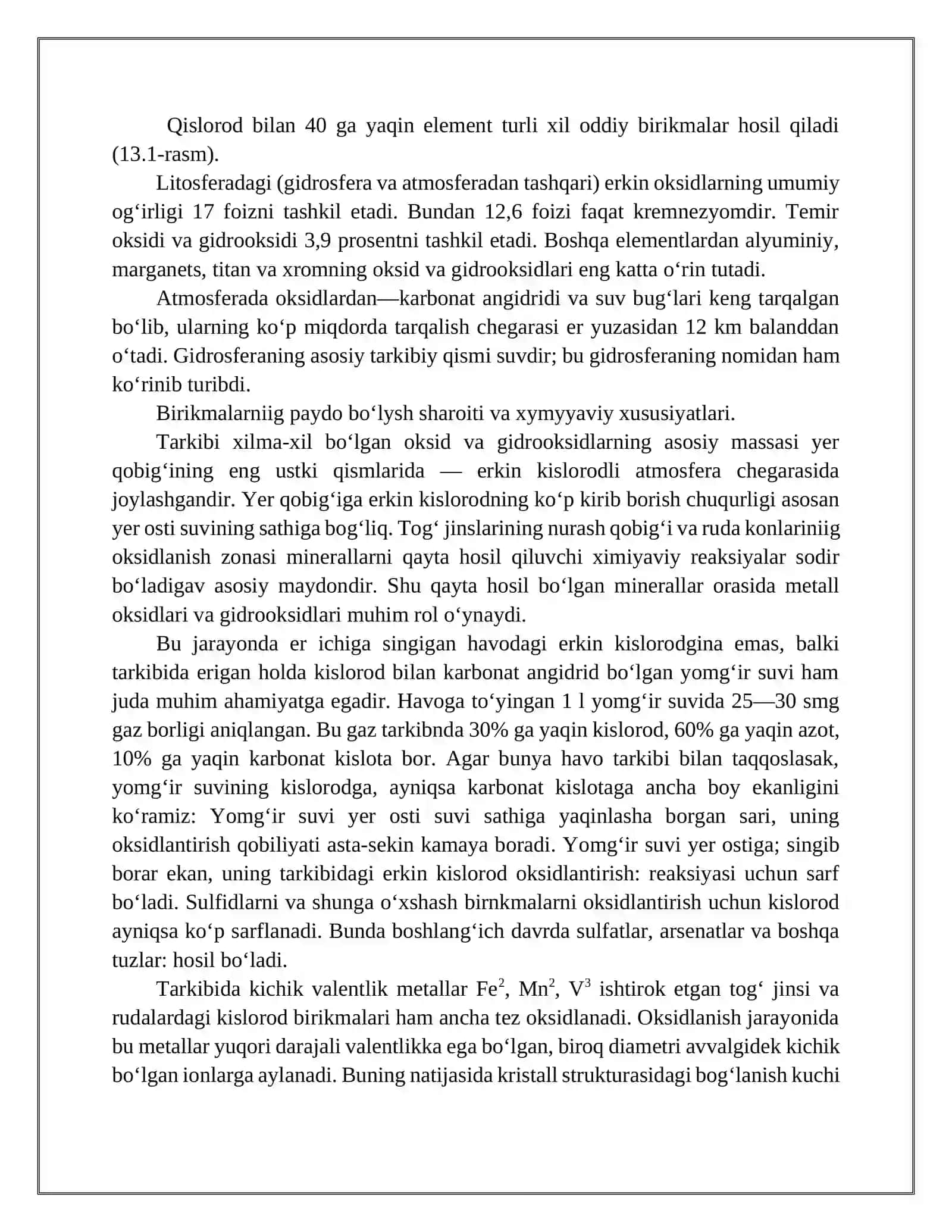 Oksidlar va gidroksidlar. Karbonatlar 4